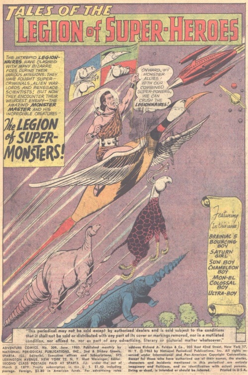Animal Control-Monster Master-Legion of Super-Heroes-Adventure Comics V1 #309