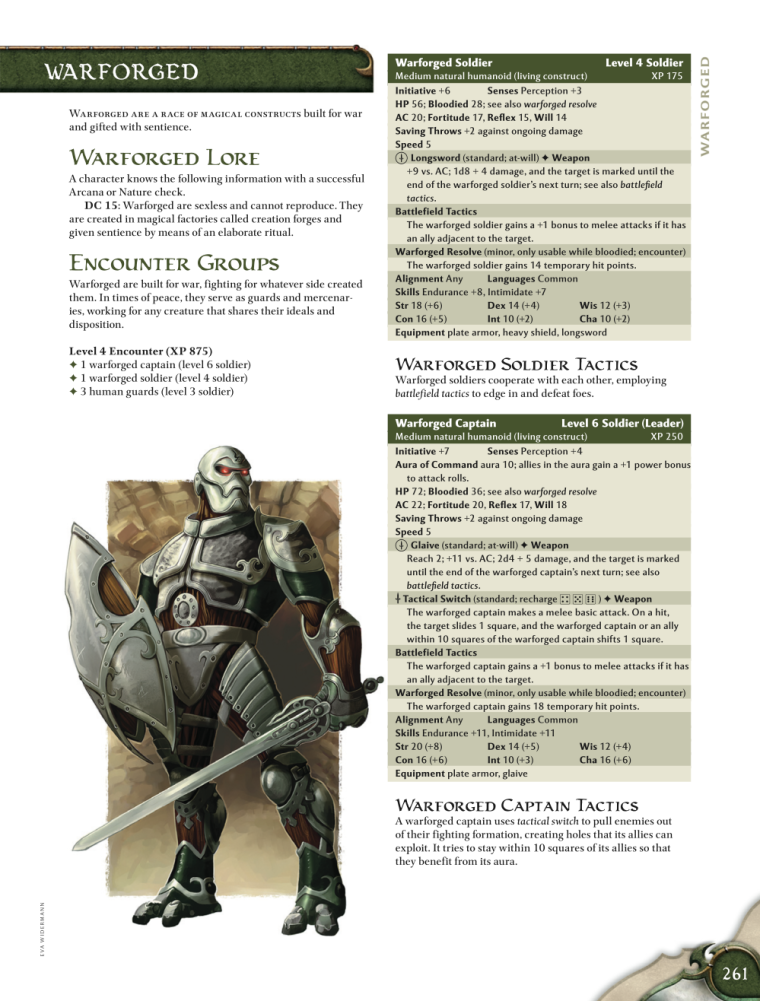 Animate Objects-Warforged-D&D 4th Edition - Monster Manual 1