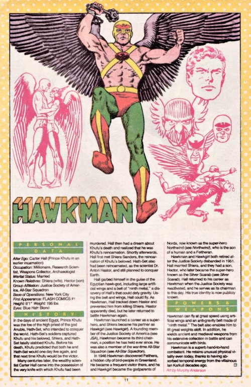 Appendages (wings)–Hawkman-DC Who's Who V1 #10