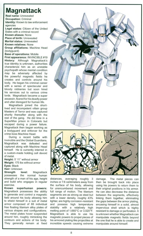 Armor (matter)-Maganattack-The Official Handbook of the Invincible Universe #2 (Image)