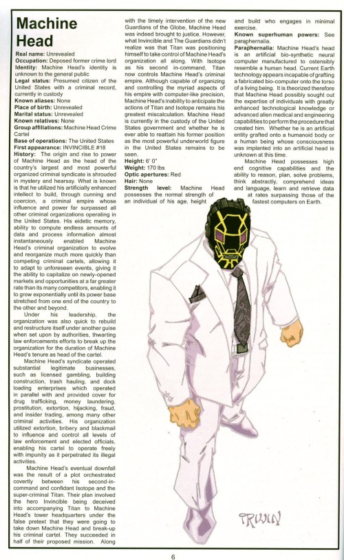 Body Part Enhanced-Head-Machine Head-The Official Handbook of the Invincible Universe #2 (Image)