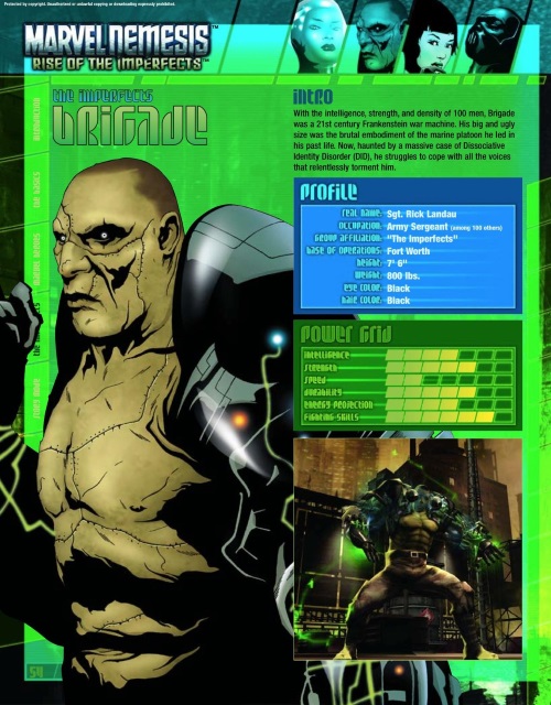 Body Part Substitution (others)-Brigade-Marvel Nemesis - Rise of The Imperfects Official Game Guide-55