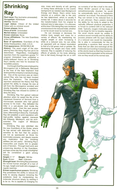 Size Reduction (self)-Shrinking Ray-Official Handbook of the Invincible Universe #2