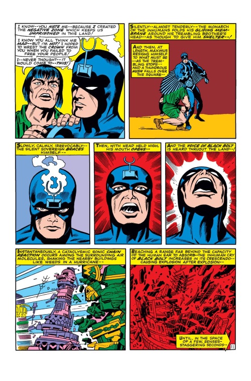 Sound Manipulation (scream)–Black Bolt destroys barrier-Fantastic Four V1 #59 (1967)