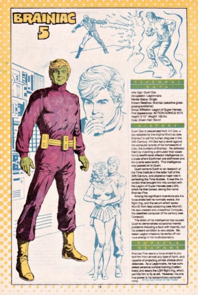 Superhuman Intelligence-Brainiac 5-Who's Who #3 (DC)
