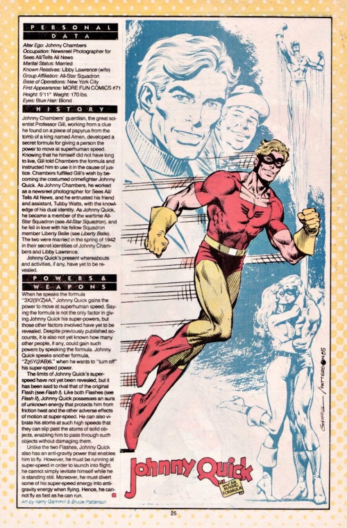 Superhuman Speed-Johnny Quick-DC Who's Who #11