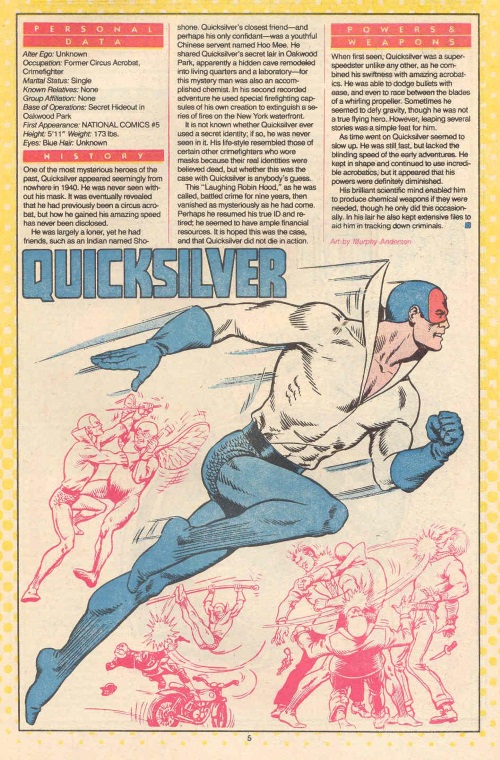 Superhuman Speed-Quicksilver-DC Who's Who #19