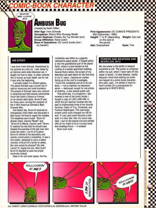 Teleportation (self)-Ambush Bug-Who's Who in the DC Universe #16