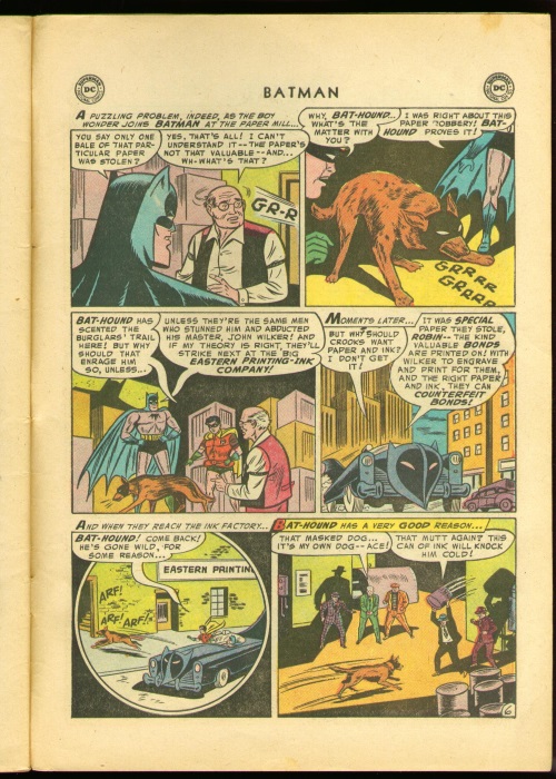 Canidae Mimicry-Ace the Bat-Hound-Batman #92 (1955)