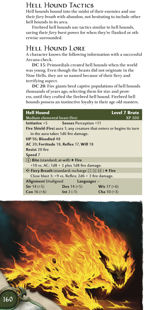 Canidae Mimicry-D&D-Hell Hounds-D&D 4th Edition - Monster Manual 1