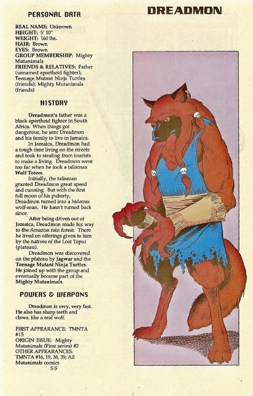Canidae Mimicry-Dreadmon-TMNT Mutant Universe Sourcebook #1