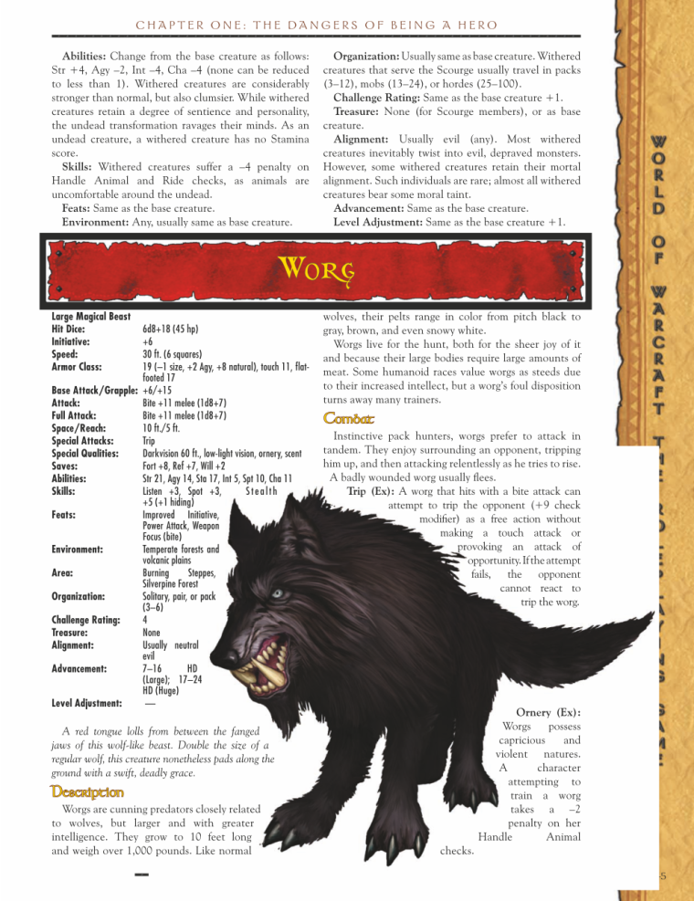 Canidae Mimicry-WOW-Worg-World of Warcraft Monster Guide