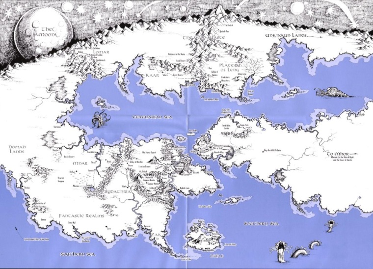 Dream Transportation-HP Lovecraft Dreamland Map