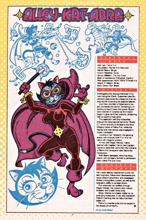 Felidae Mimicry-Alley-Kat-Abra-DC Who's Who #1 (1985)