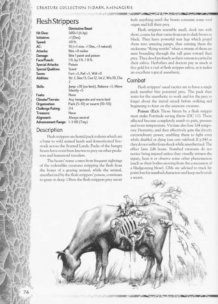 Rodent Mimicry-D&D-AN-Flesh Strippers-Creature Collection II. Dark Menagerie