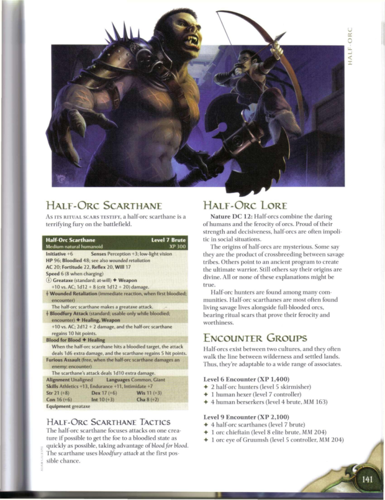 Hybrid Mimicry-D&D-Half-Orc-D&D 4th Edition - Monster Manual 2
