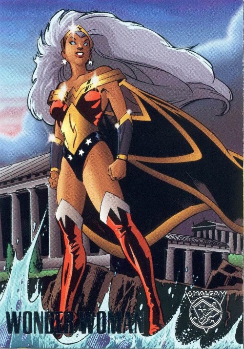 Merging (universes)-Wonder Woman-Amalgam trading cards
