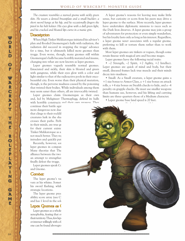 Goblinoid Mimicry-WOW-Leper Gnome-World of Warcraft Monster Guide